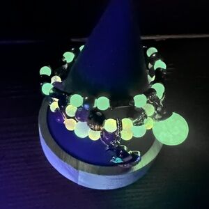 Glow in the Dark Beaded Stretchy Bracelet Stack (3 bracelets)